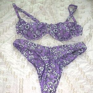 Shein Purple Floral Bikini